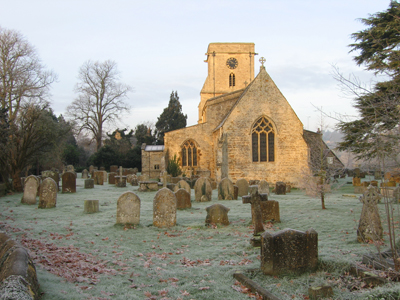 St Mary's Lower Heyford, Winter frost